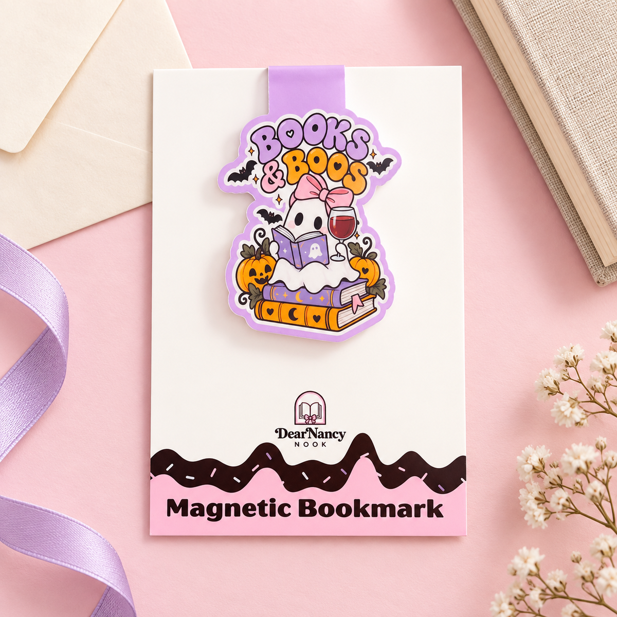 Books and Boos Magnetic Bookmark