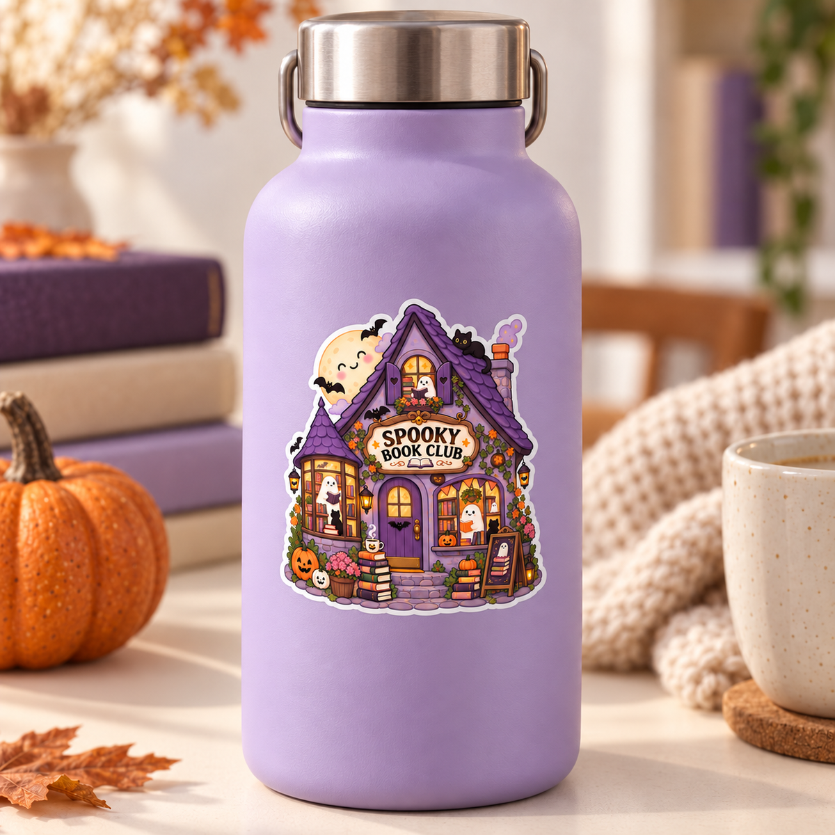 Spooky Book Club Holographic Sticker