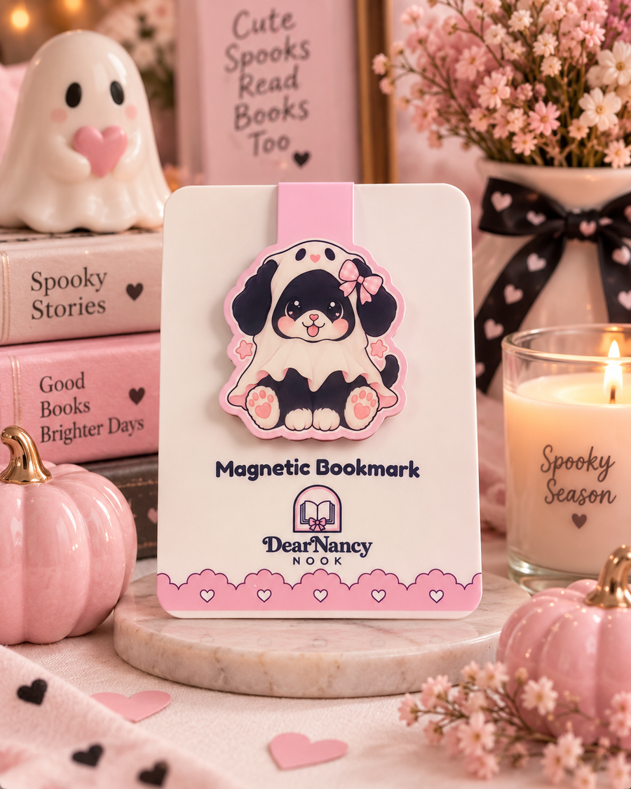 Ghost Puppy Magnetic Bookmark
