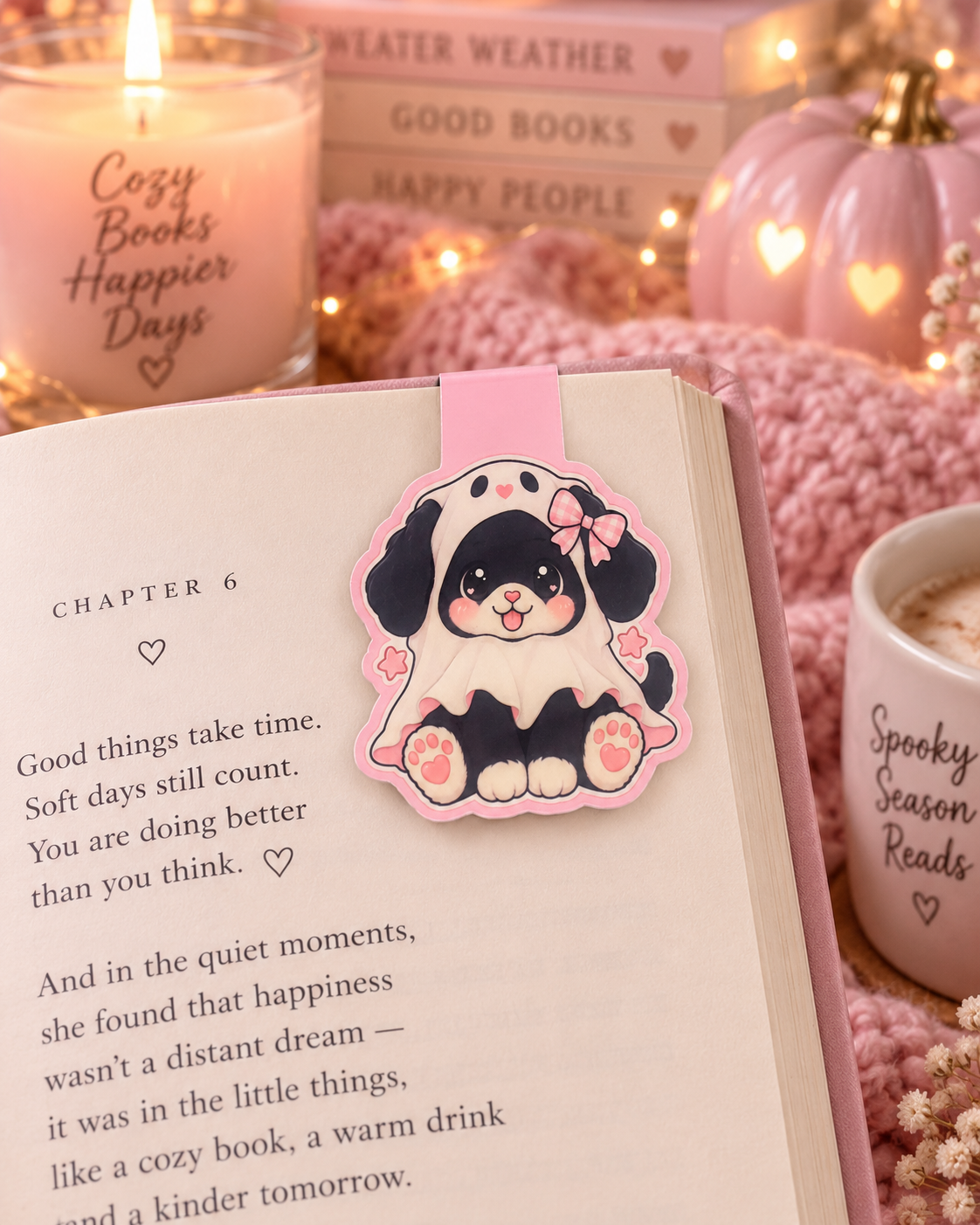 Ghost Puppy Magnetic Bookmark