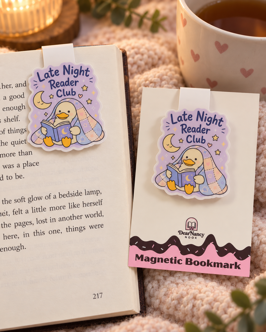 Late Night Reader Club Magnetic Bookmark