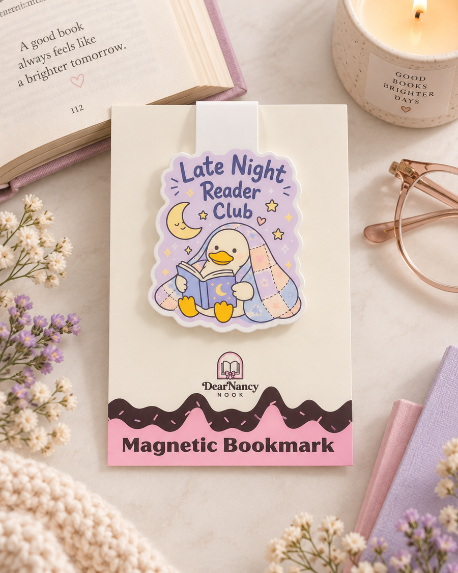 Late Night Reader Club Magnetic Bookmark