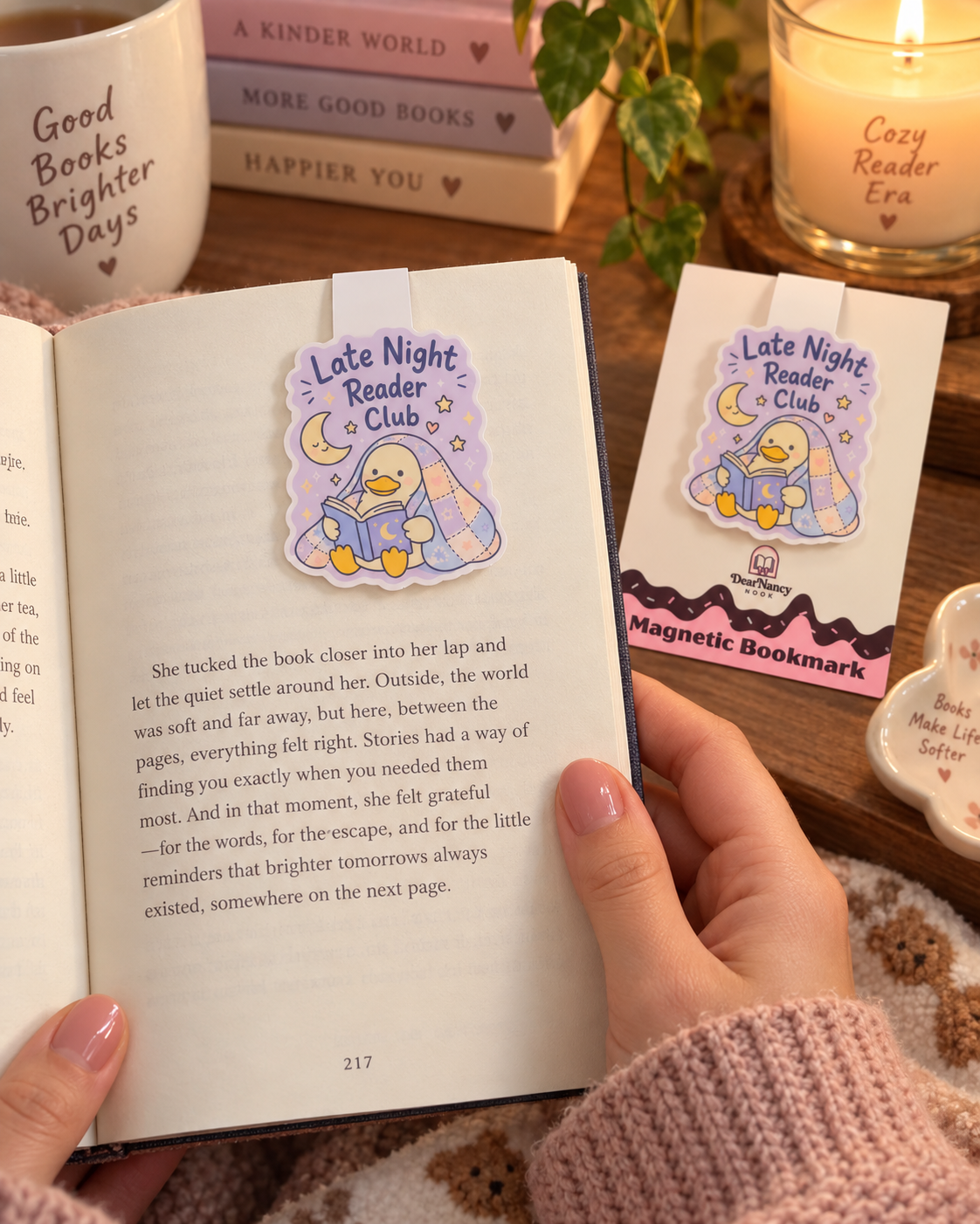 Late Night Reader Club Magnetic Bookmark