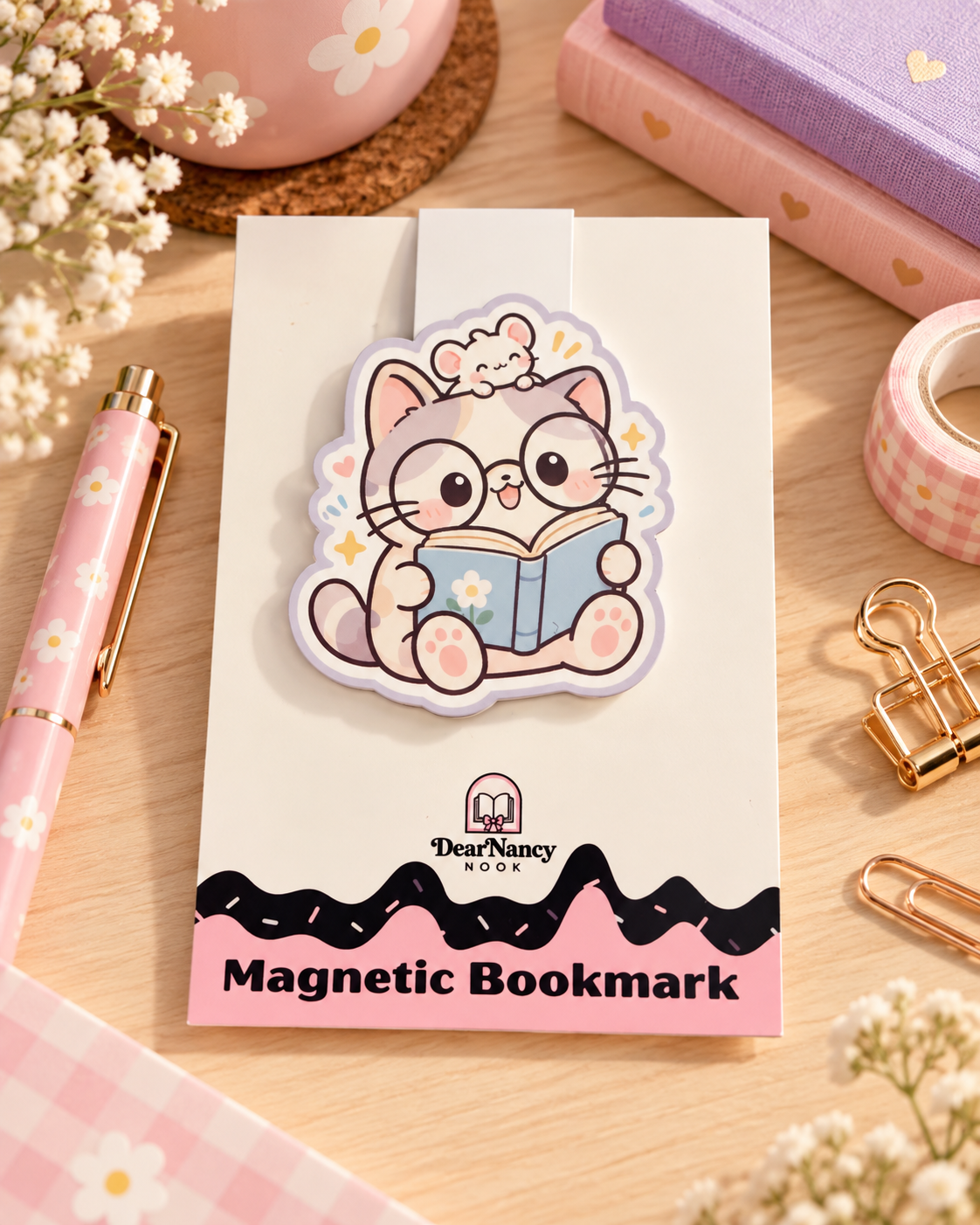 Cat & Mouse Magnetic Bookmark