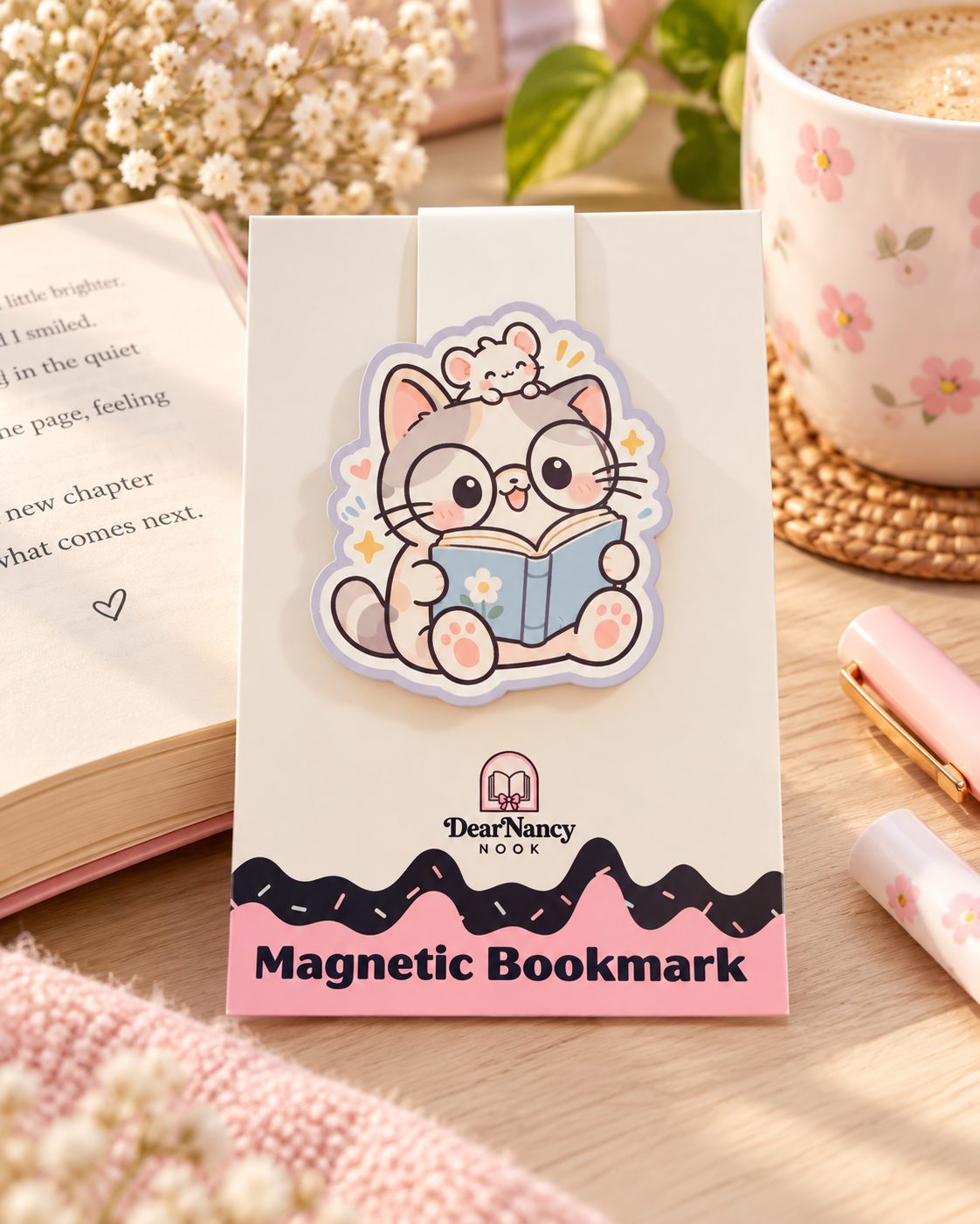 Cat & Mouse Magnetic Bookmark