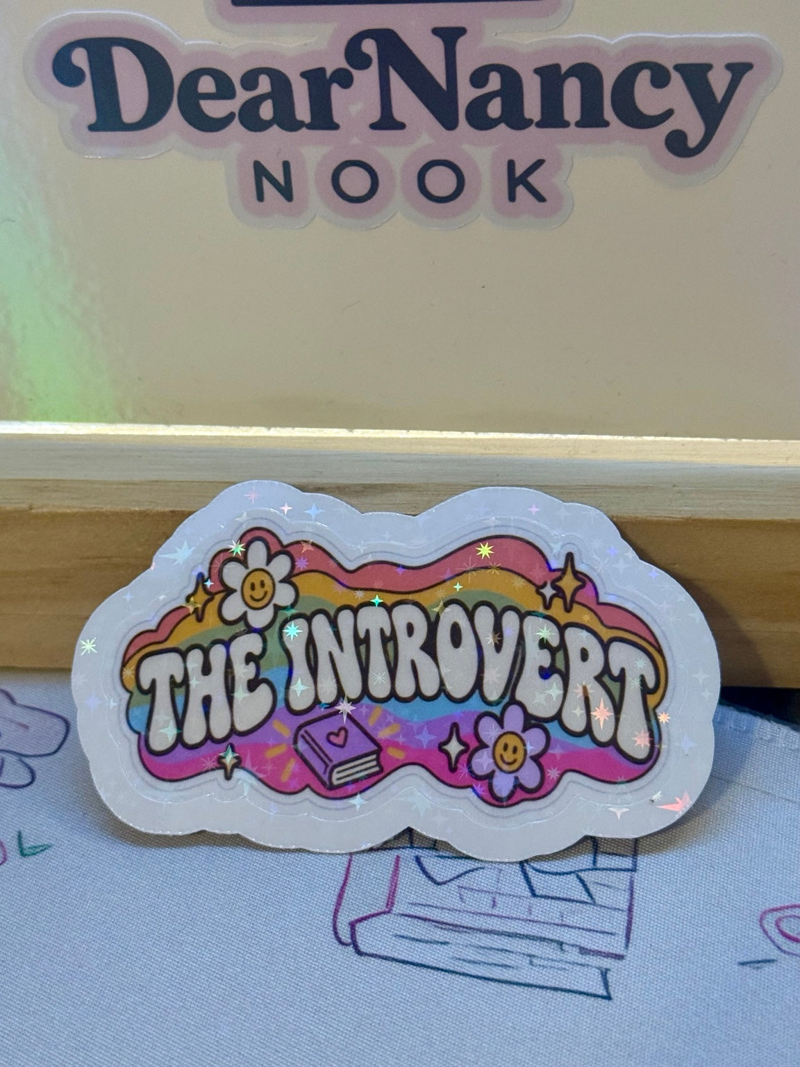 The Introvert holographic sticker