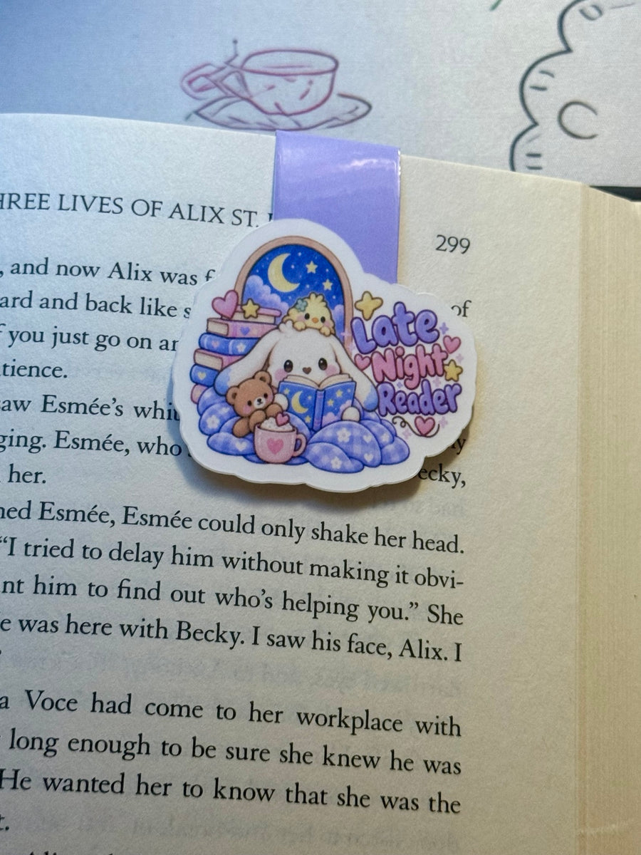 Mallow & Pip Late Night Reader Magnetic Bookmark product photo