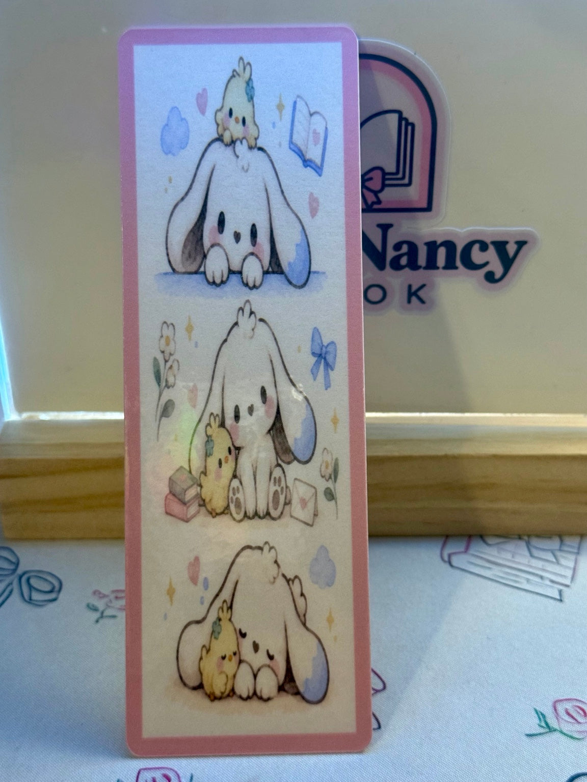 Mallow and Pip Sweet Moments pink bookmark