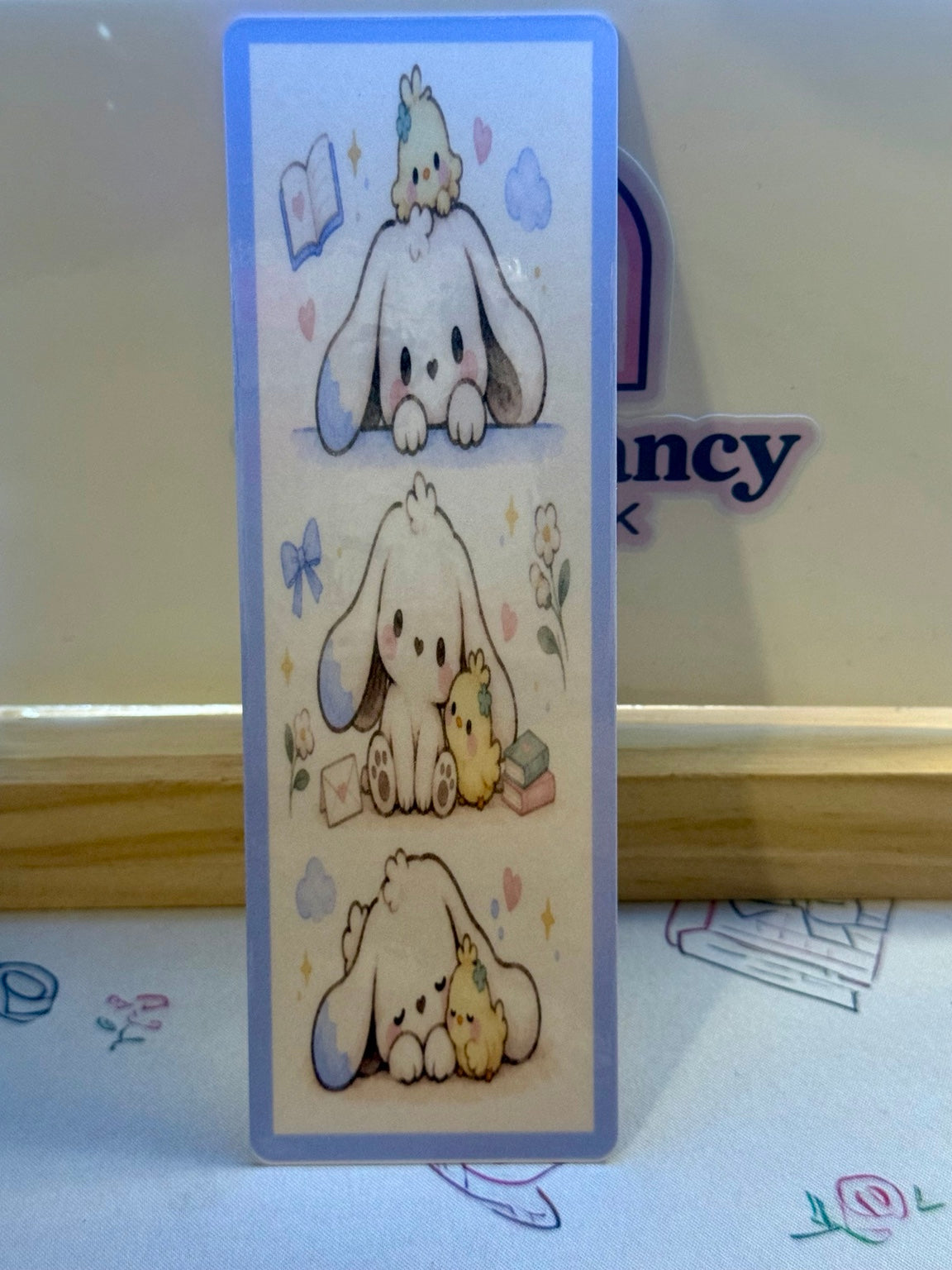 Mallow and Pip Sweet Moments blue bookmark