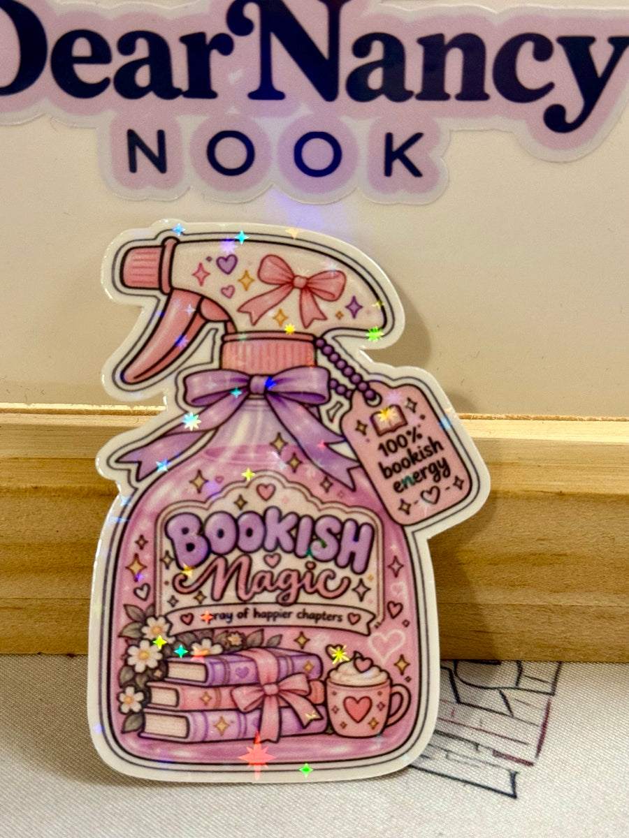 Bookish Magic Spray Sticker