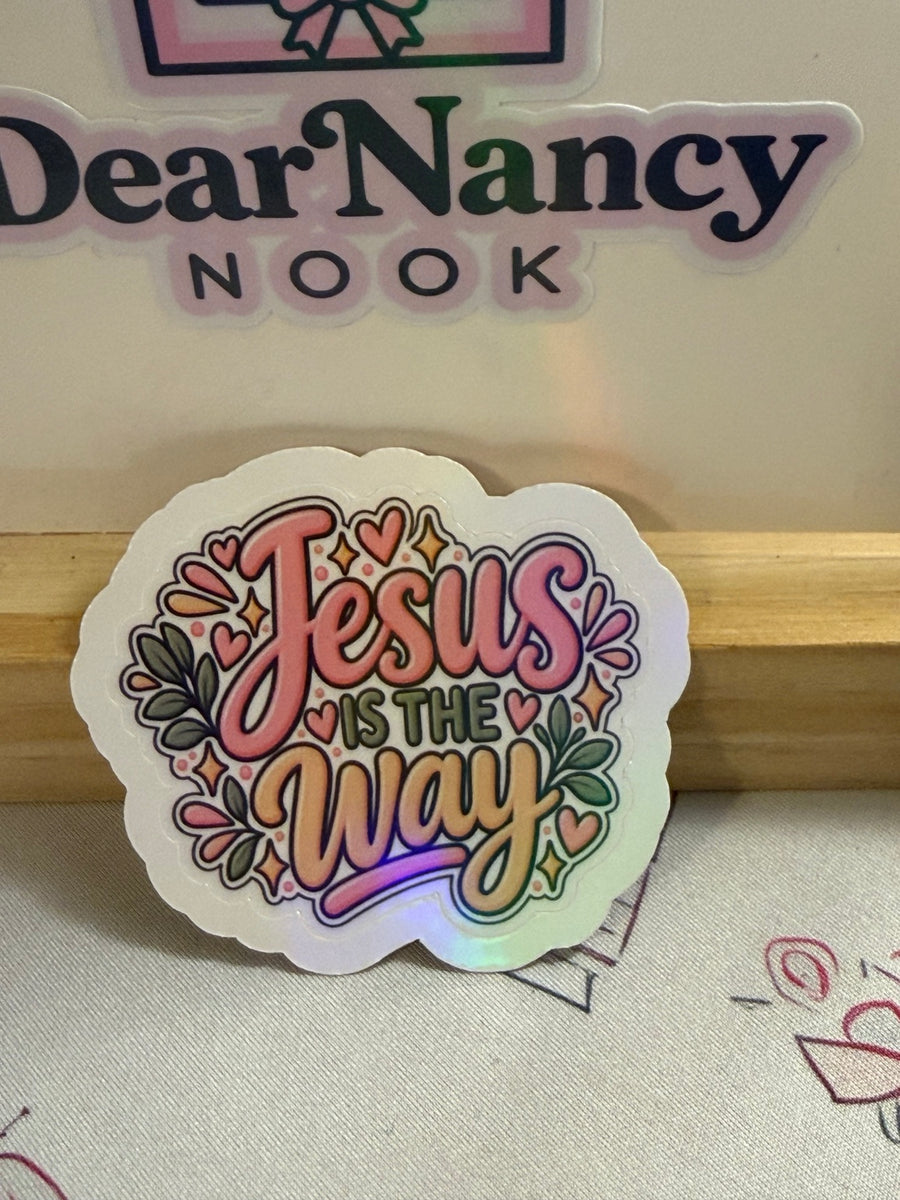 Jesus Is the Way star holographic sticker