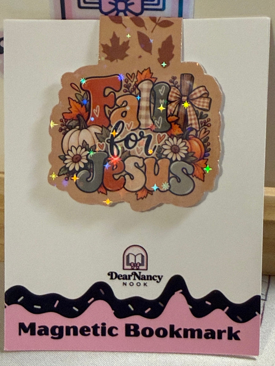 Fall for Jesus magnetic bookmark