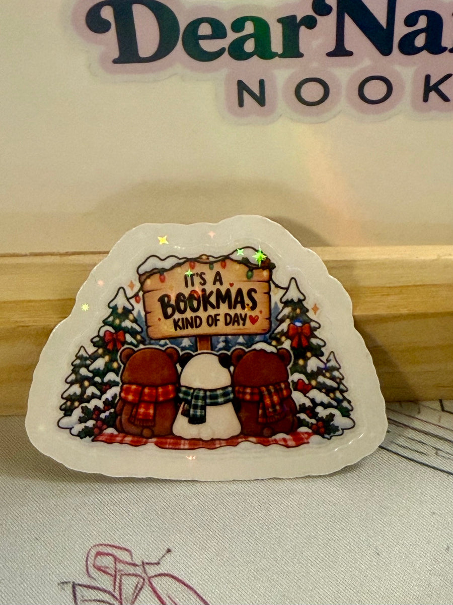 It's a Bookmas Kind of Day Friends Sticker holographic sticker